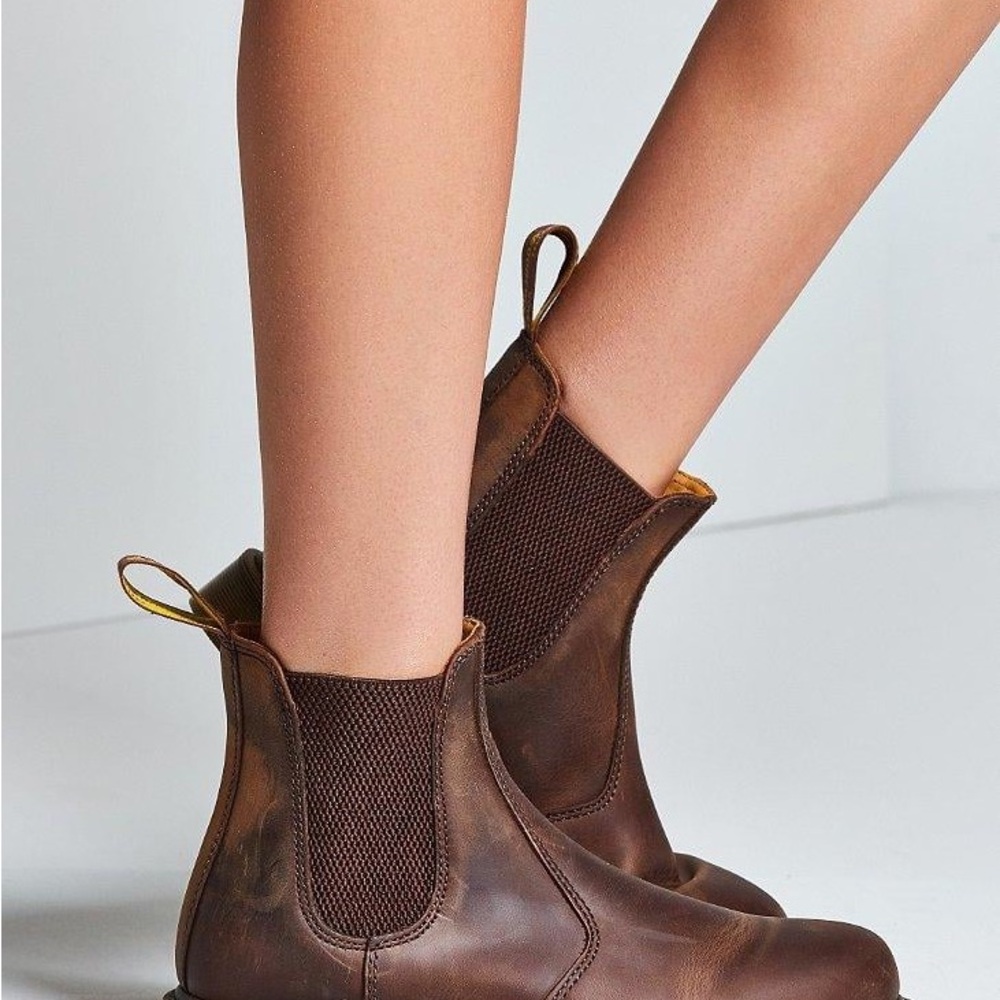 Dr. Martens Brown Leather Chelsea Ankle Boots